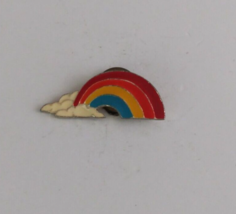 Vintage Colorful Rainbow With Clouds Lapel Hat Pin - £5.79 GBP