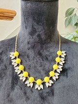 Charming Charlie Women&#39;s Yellow Ball Beaded Statement Necklace Bib Necklace Set - £20.08 GBP