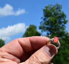 Ring Size 7. Orange Sapphire. 3.72 cwt. Independent master Valued: $660US - £239.79 GBP