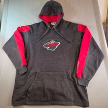 Majestic Minnesota Wild Hoodie NHL Gray Red Men’s XL (2009 Logo) - €30,21 EUR