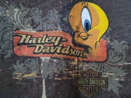 Harley Davidson Womens Tweety Bird Top Shirt Large Gray/Black W. Virginia - $11.88