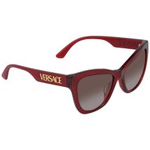 Versace VE4417U 388/89 Sunglasses Transparent Red Grey Gradient Brown 56mm - $130.99
