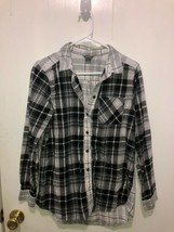 Eddie Bauer SZ Medium Contrasting Color Plaid Men&#39;s Flannel Shirt Soft - £10.90 GBP