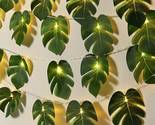 Monstera Leaf String Lights 2 Pack, 20 LED Tropical Artificial Rattan Pa... - $34.15