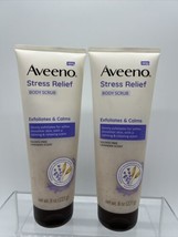 (2) Aveeno Stress Relief Lavender Exfoliating &amp; Calms Body Scrub  8oz - £13.36 GBP