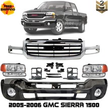 Front Bumper Chrome &amp; Grille Assembly For 2005-2006 GMC Sierra 1500 - £1,593.75 GBP