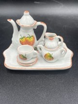 Vintage Miniature Tea Set Strawberries Andrea by Sadek READ - $12.88
