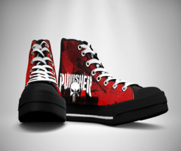 The Punisher Printed Canvas Sneakers SHoes - £31.94 GBP+