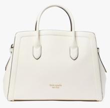 Kate Spade Knott Large Satchel Off White Pebbled Leather PXR00399 NWT Cream FS - £131.60 GBP