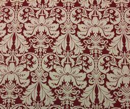Lacefield Designs Charlotte Sangria Red Floral Damask Fabric By Yard 54&quot;W - £10.06 GBP