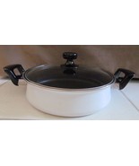 VTG SANKO WEAR WHITE ENAMELED Cook Kitchen Pan Pot Non Stick Finish Glas... - £35.81 GBP