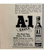 1954 A-1 Steak Sauce Dressing Advertisement Condiments G.F. Heublein DWQQ9 - $372.19 MXN