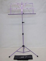 SKY Light Purple Sturdy Folding Music Stand w Carrying Bag Adjustable Strong - £12.77 GBP