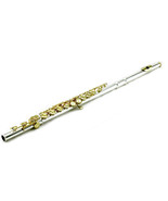 Brand New &quot;Sky&quot; Silver Plated C Foot 16 Holes Flute w 14K Gold Keys / Case - £111.90 GBP