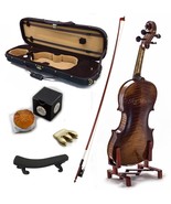 4/4 Antique Style Professional Handmade VN406 Violin Kit w Case Bow Rosi... - £318.79 GBP