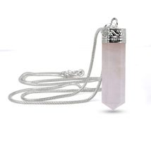 Natural Reiki Healing Gemstone Pendant Pencil Shape Crystal Stone Pendant/Locket - £6.92 GBP