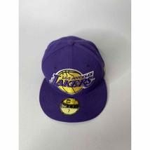 Hat NBA Los Angeles Lakers Purple Size 7 Fitted Cap Sports Apparel Wear - £13.57 GBP