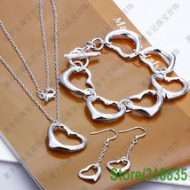 HEARTS heart necklace, earring &amp; bracelet jewelry set - $24.99