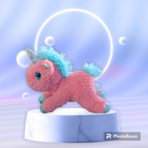 Unicorn Plush Stuffed Animal Toy 9&quot; Pink Blue Sequins Gift Hug Fun Polyester - £9.57 GBP