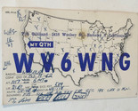 Vintage CB Ham radio Card WV6WNG Berkeley California - $6.92