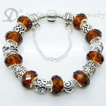 European Style Charm Bracelet Crystal Beads FREE SHIPPING 152 - £17.85 GBP