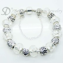 European Style Charm Bracelet Crystal Beads FREE SHIPPING 153 - £17.67 GBP