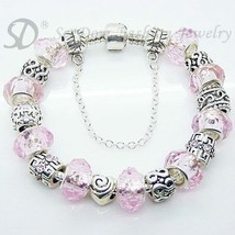 European Style Charm Bracelet Crystal Beads FREE SHIPPING 155 - £17.63 GBP