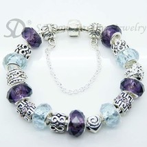 European Style Charm Bracelet Crystal Beads FREE SHIPPING 154 - £17.85 GBP