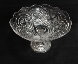 Bryce, Higbee Medallion Omn Sunburst Banquet Open Compote Connected Circles 1896 - £23.64 GBP