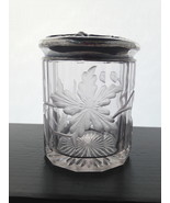 Kruth Cut Crystal Carved Intaglio Humidor Wallace Bros Silver Co Intaglio Lily - $49.95