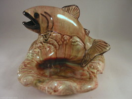 Majolica Style Handpainted Leaping Fish Dish Marked CPS - £13.62 GBP
