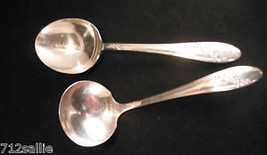 Queen Bess II Silverplate Tudor Plate Oneida Casserole Spoon &amp; Ladle 2 Pc - £13.42 GBP