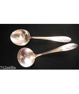 Queen Bess II Silverplate Tudor Plate Oneida Casserole Spoon &amp; Ladle 2 Pc - £13.41 GBP