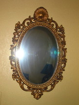 Syroco Mirror 28x18 Oval Gold Ornate Hollywood Regency Style Fine Cond - £54.89 GBP