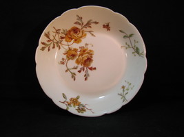 Haviland 3pc Scalloped Soup Bowl H&amp;C 1888-96 Hand Painted Florals Autumn Tones - £28.77 GBP