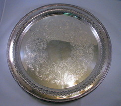 WM Rogers Silverplate Pierced Serv Tray 15&quot; Eagle/Star - £22.65 GBP