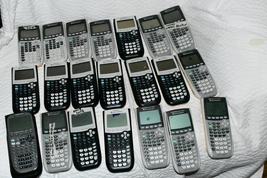 lot 21 various texas instruments ti-84 plus / more calculators for repai... - $195.00