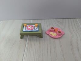 Fisher-Price Loving Family Dollhouse Breakfast Book Flip Table Pink Food... - $14.84