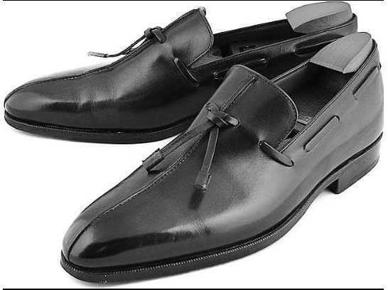 Handmade Men Black Tassels Formal Shoes, Men dress leather shoes, Mens Shoes