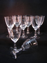 Fostoria SPRAY Water Goblets Etched Leaf Cut Floral Clear Very Fine Con ... - $43.80