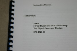 TEK TSG6 NTSC Multiburst  Video Sweep Test Signal Generator  Instruction Manual - £23.61 GBP