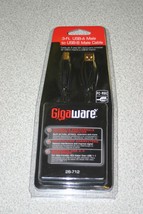 Gigaware 3-Ft. Gold USB-A Male To USB-B Male Cable Brand New #26-712 260-0712 - £3.83 GBP