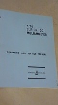 HP 428B Clip-On DC Milliammeter  Operating and Service Manual - £23.70 GBP