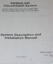 Primus 500 coloradar Installation manual Spex Honeywell ib8023145 Sperry - $148.50