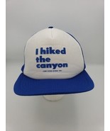 80s VINTAGE &quot;I HIKED THE CANYON&quot; TRUCKER HAT BLUE WHITE GRAND CANYON HIK... - £13.05 GBP