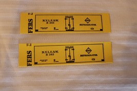 N Scale Vintage Set of 2 Box Car Side Panels New York Lake Erie, Yellow #345 - £11.89 GBP