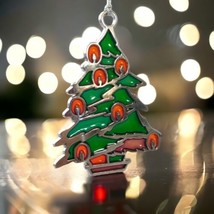 Russ Berrie Acrylic Stained Glass Christmas Tree Ornament Translucent Holiday - £11.71 GBP