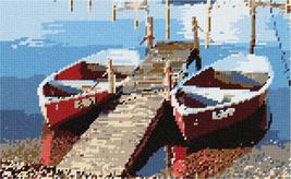 Pepita Needlepoint Canvas: Rowboats, 12&quot; x 7&quot; - £67.67 GBP+