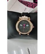 Betsey Johnson Purrfect Black Cat Princess Kitty Watch BJ0069-02 - $89.09