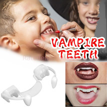Retractable Vampire Teeth Halloween Cosplay Horror Costume Zombie Teeth Fang US - £7.95 GBP